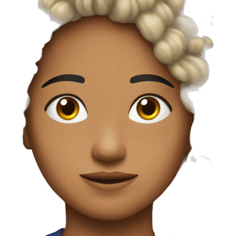 Morena pelo rizo  emoji