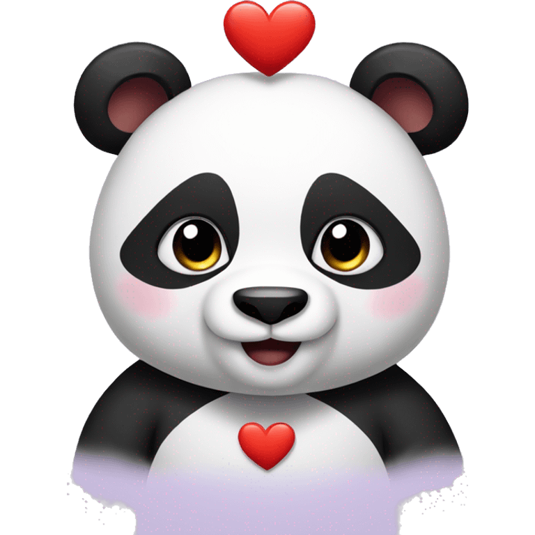 Panda with heart emoji