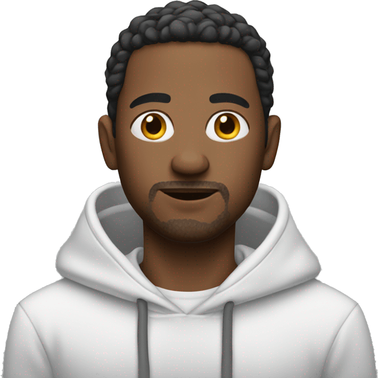 Man in white hoodie  emoji