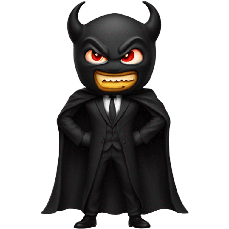 evil devil cloak suit emoji