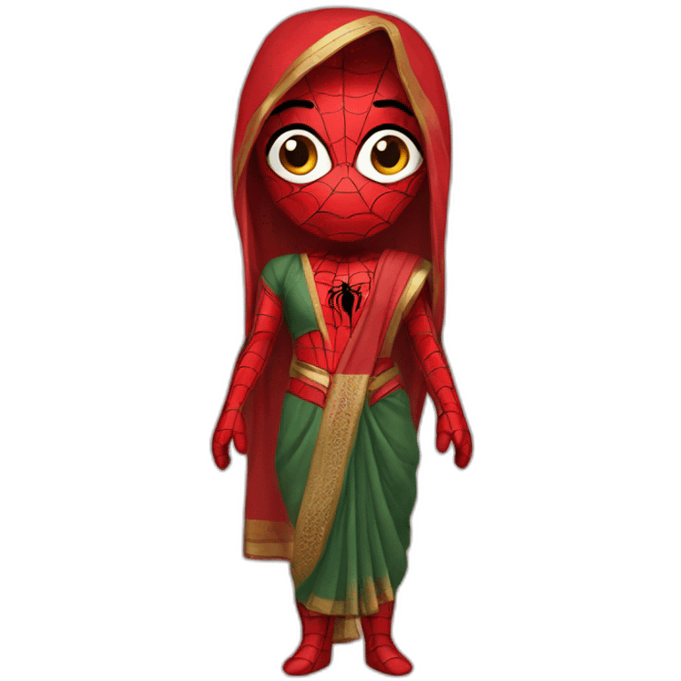 spiderman in sari emoji