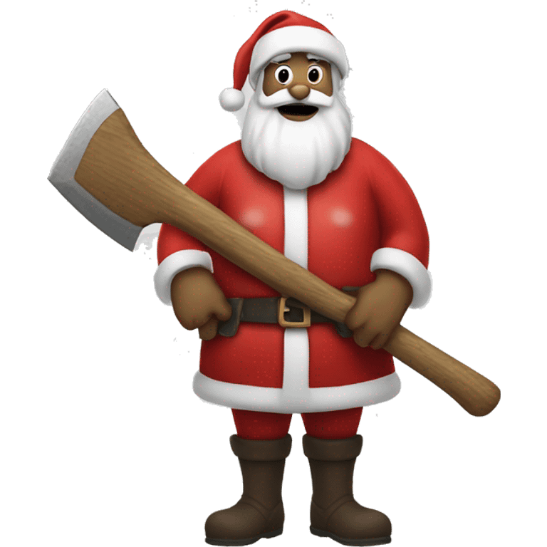 santa clause holding an axe emoji