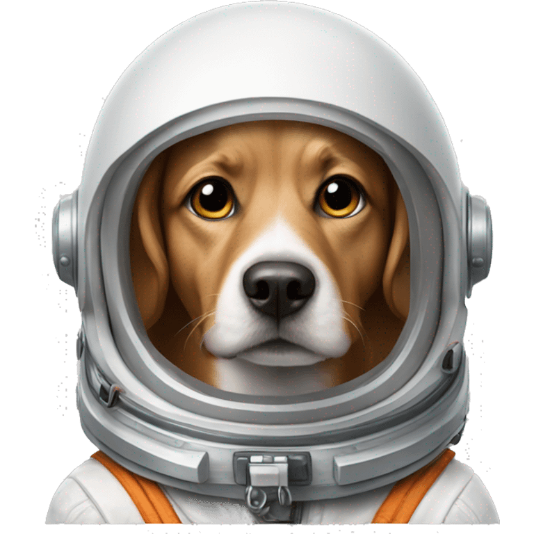 very smart dog who is an astronaut emoji