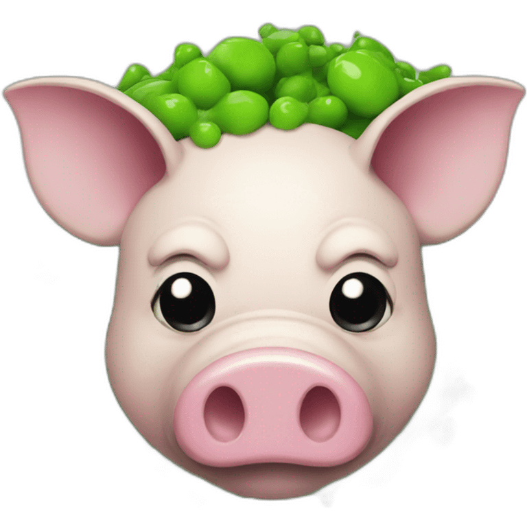 green toxic pig emoji