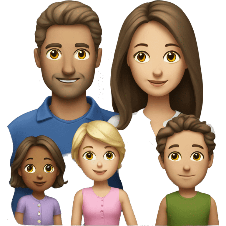 photorealistic european family emoji