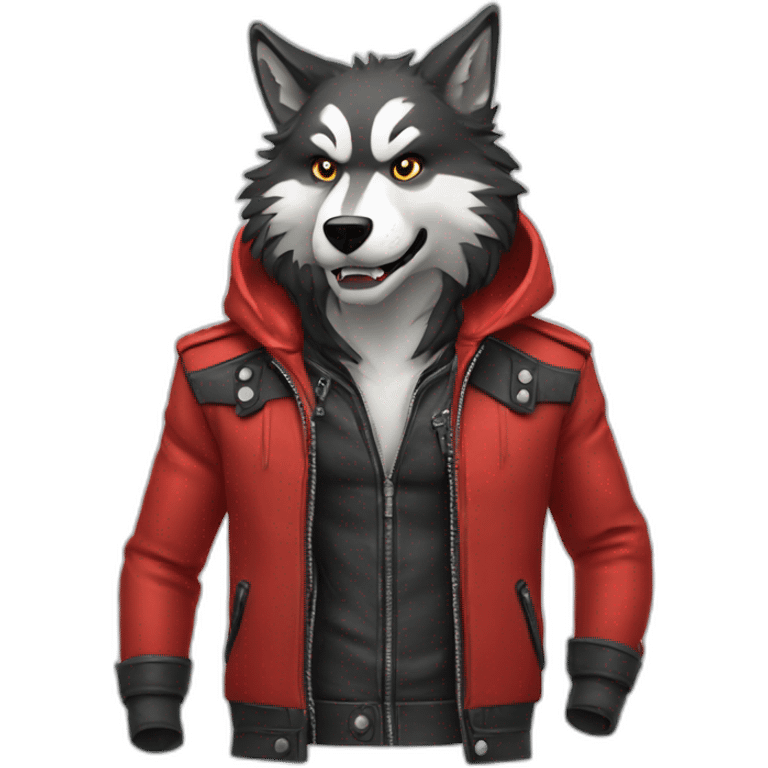 lobo como campera roja emoji