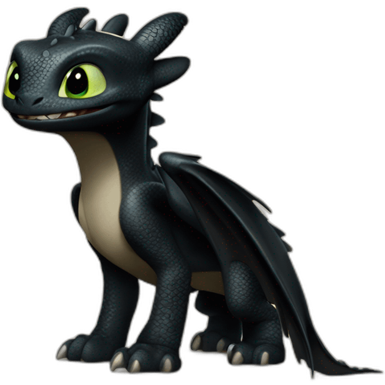 Toothless from how to train your dragon emoji