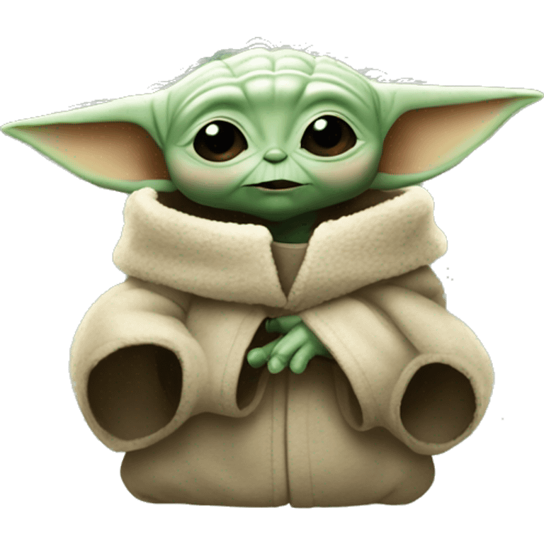 Baby Yoda diciendo si  emoji