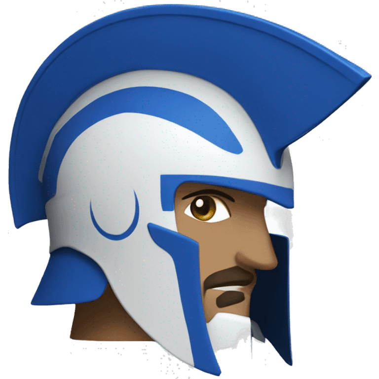 blue and white spartan emoji