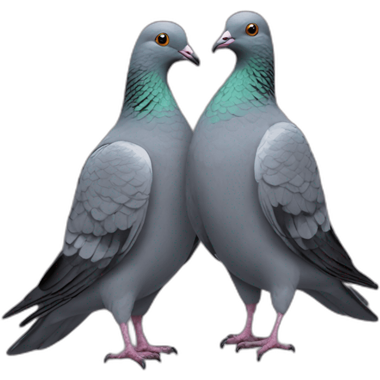 Three-headed pigeon emoji