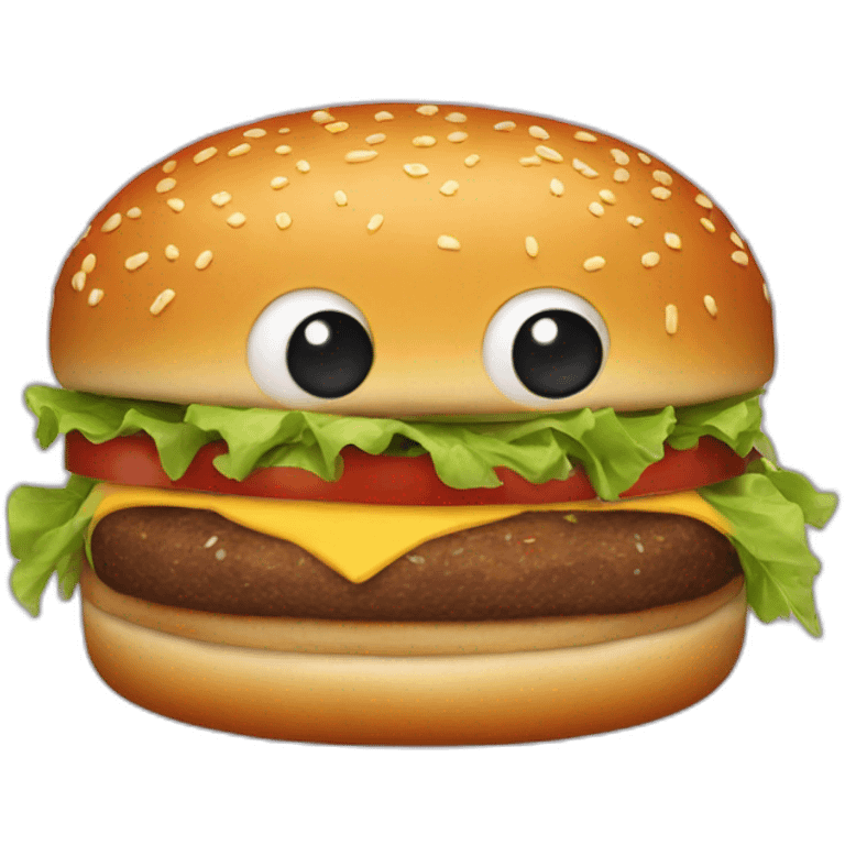 Burger with eyes emoji