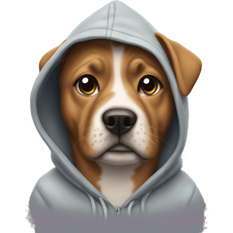 dog wearing a hoodie emoji