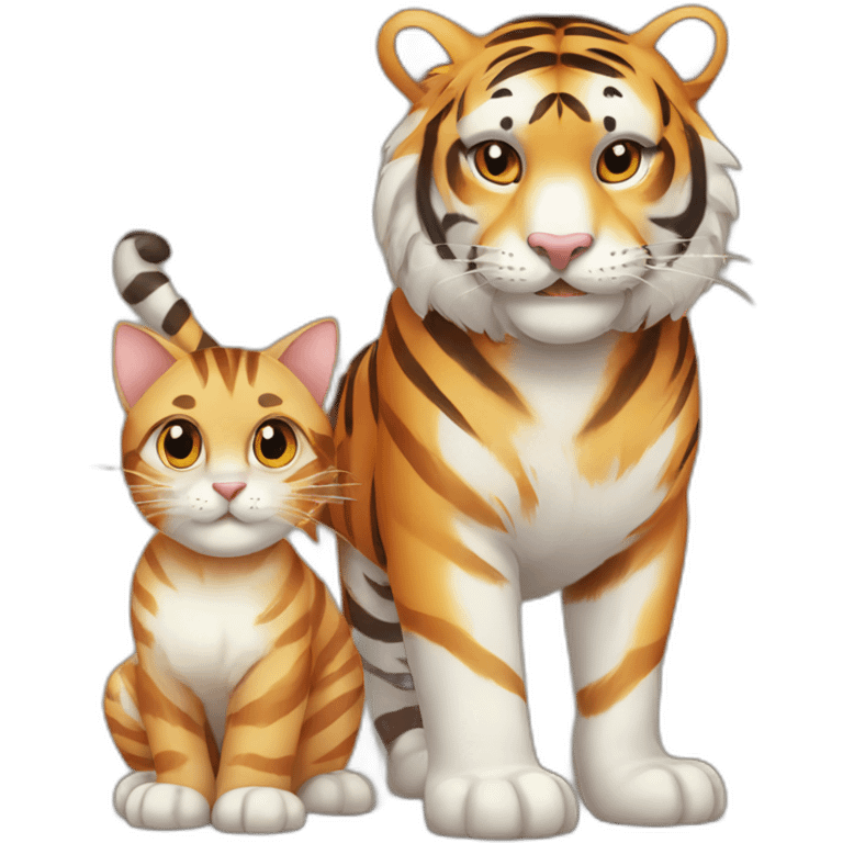 tiger and white striped cat emoji