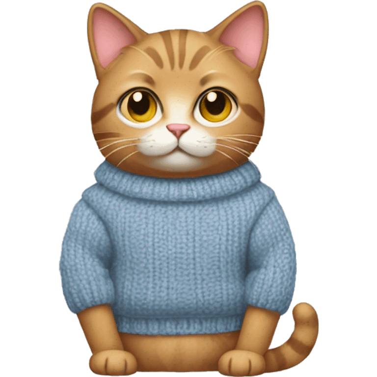 Cat wearing a sweater emoji