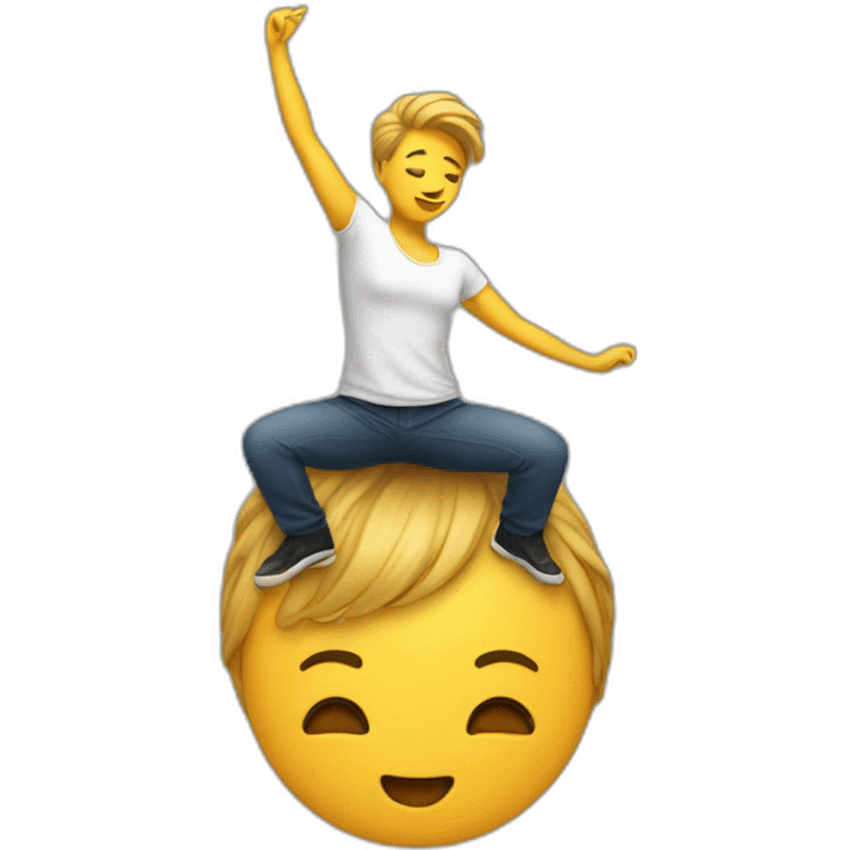 dancing on head emoji