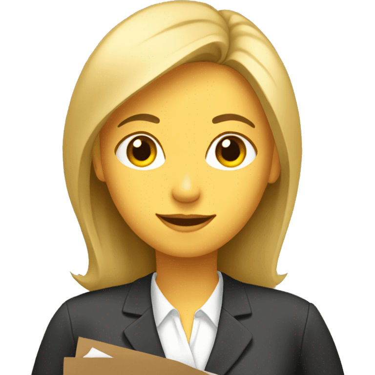 women with documents emoji