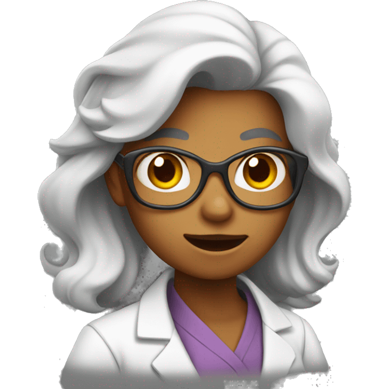 Mad female scientist emoji