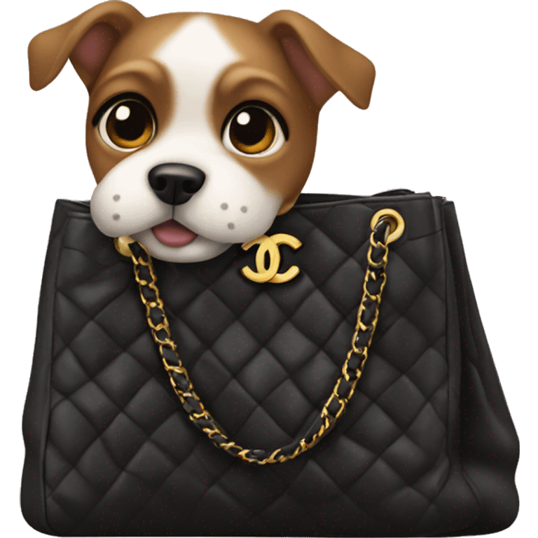 Dog in a Chanel bag  emoji