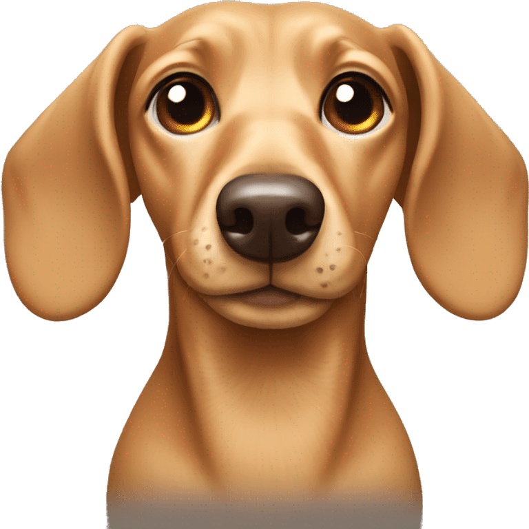 beige dachshund emoji