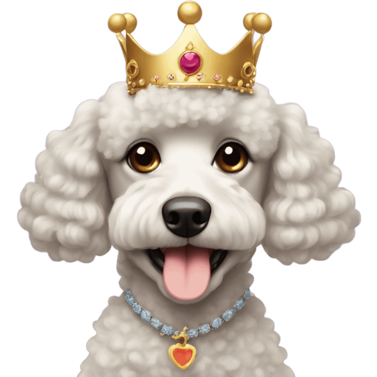 Poodle with crown emoji