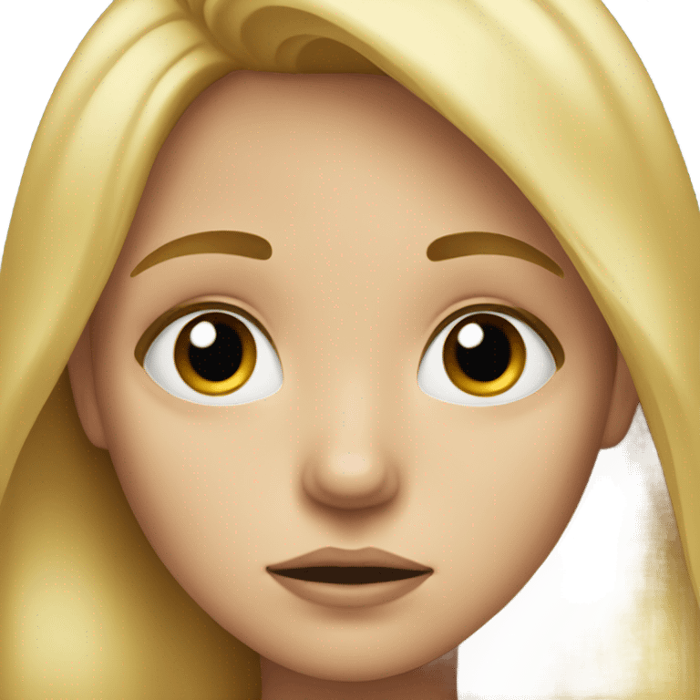 Blonde girl upset emoji