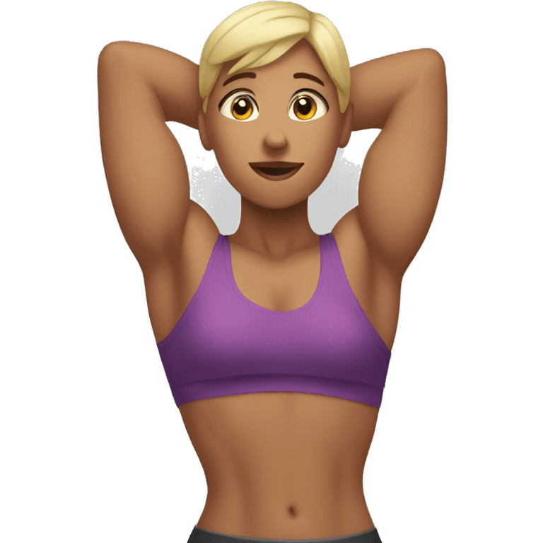 Woman muscles back emoji