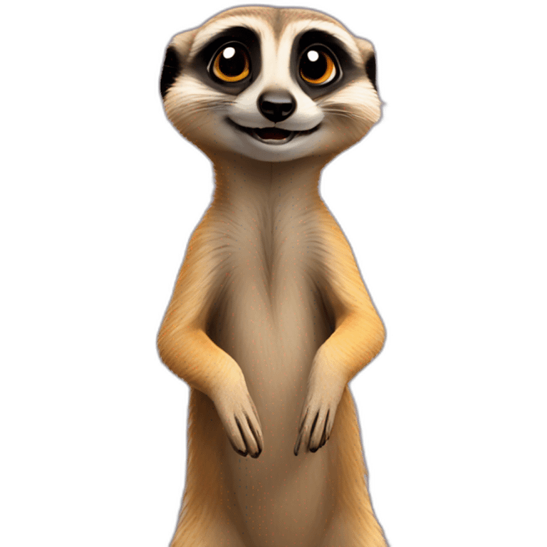 Meerkat does hello emoji