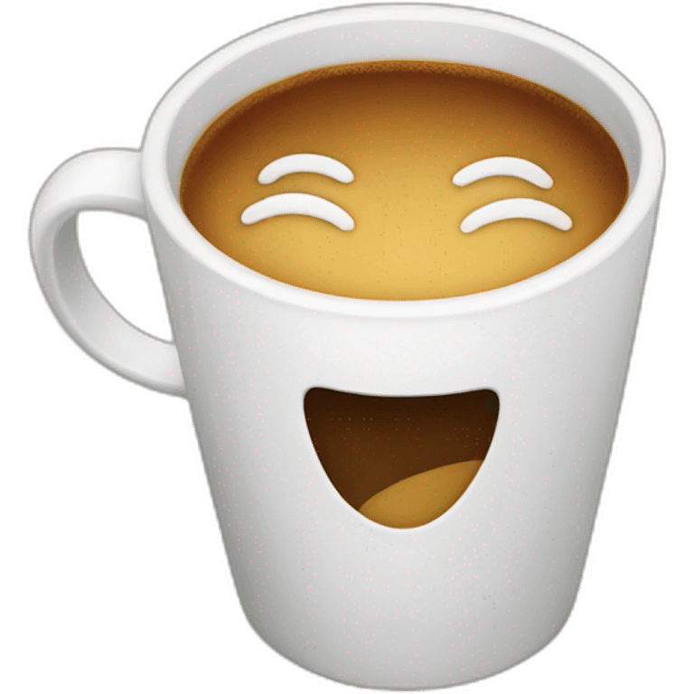 smiling coffee cup emoji