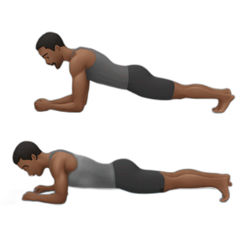 Man doing planks emoji