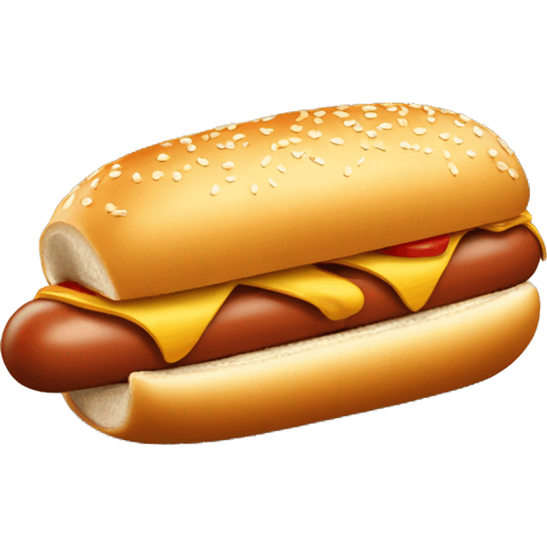 Hotdog in burger  emoji