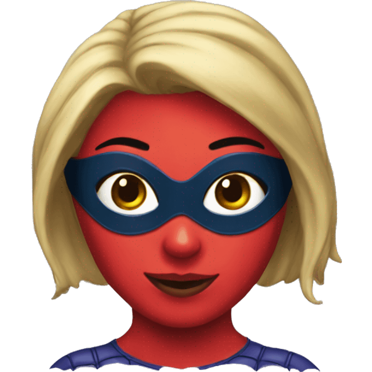 Spiderman mask girl emoji