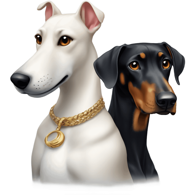 swan and doberman emoji