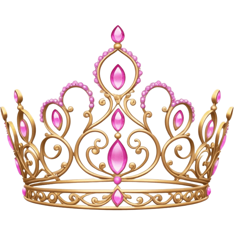 Pink tiara emoji