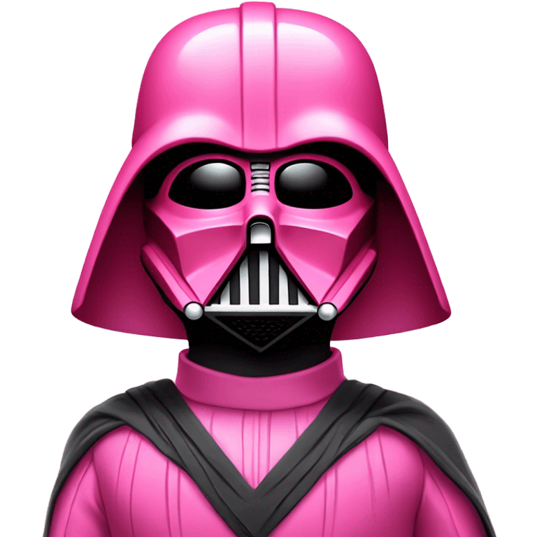 all pink suit darth vader with hand, upper body, must be all pink, including mask, gloves emoji