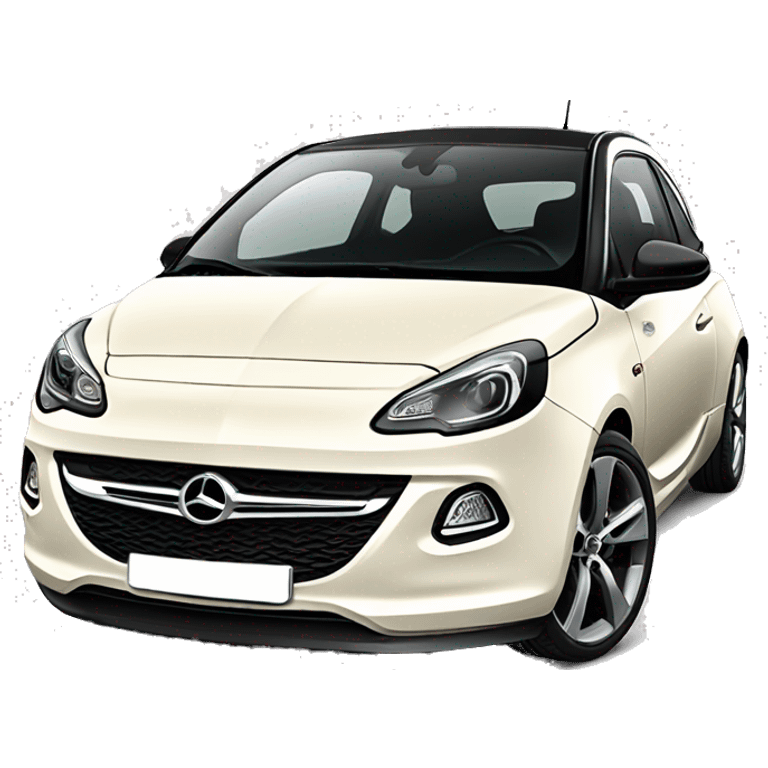 opel adam cream white de face emoji