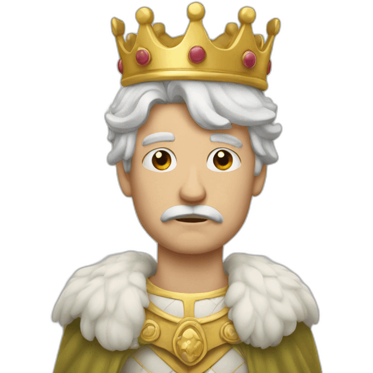 King white tired emoji