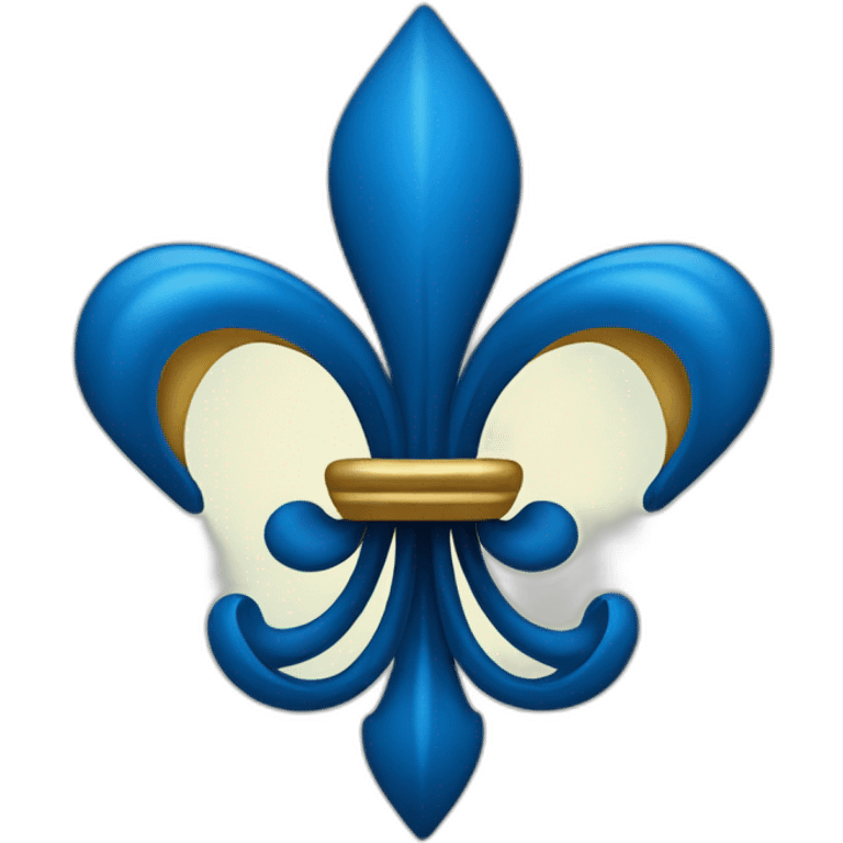 Fleur de lys bleu emoji