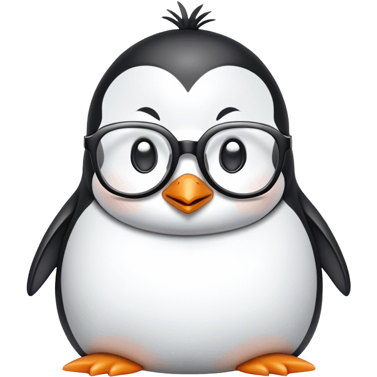 penguin wearing glasses emoji