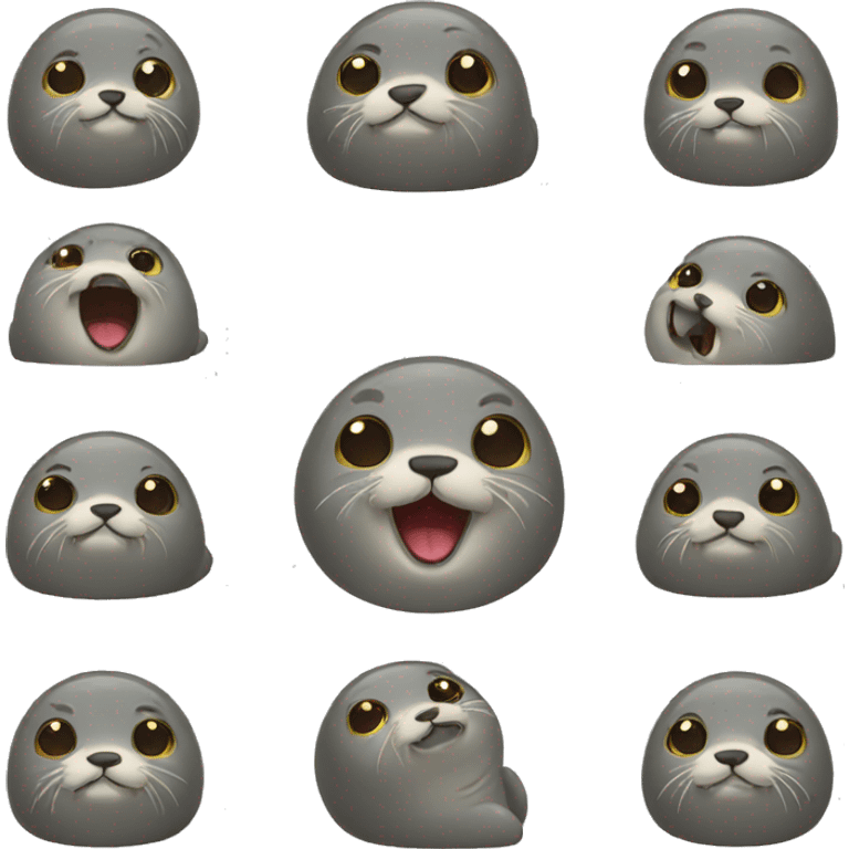 seal displaying emotions emoji