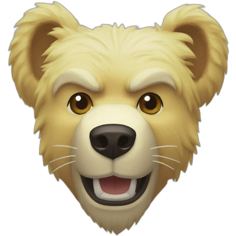 Bear- super sayan- dragonball emoji