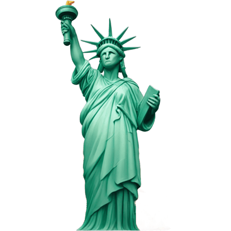 Statue of Liberty with pizza emoji