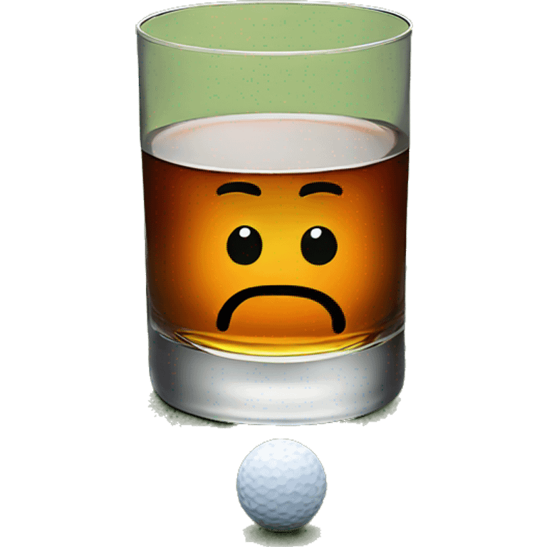 Whiskey on a golf course emoji