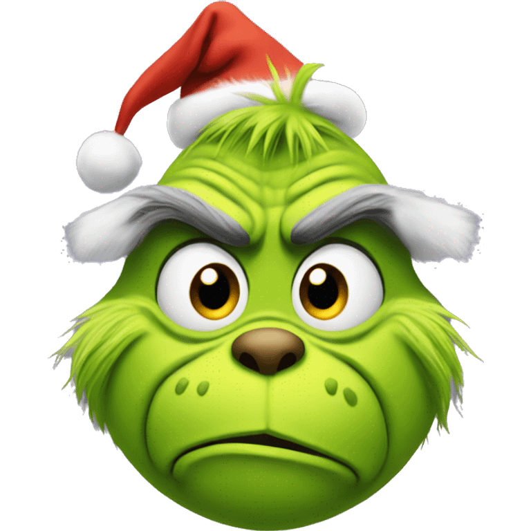 grinch with christmas hat  emoji