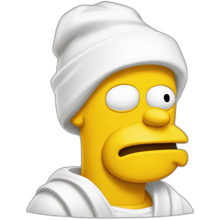 Homero con toalla en la cabeza emoji