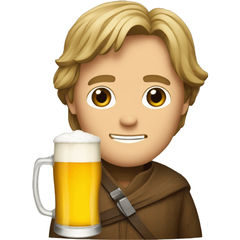 Luke skywalker avec une bière emoji