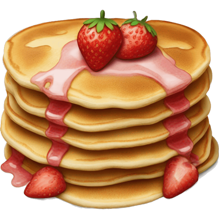 Strawberry pancakes  emoji