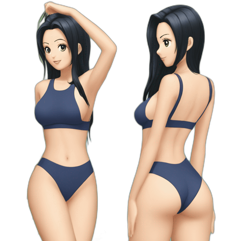 nico robin full body pawg swimsuit back shot emoji