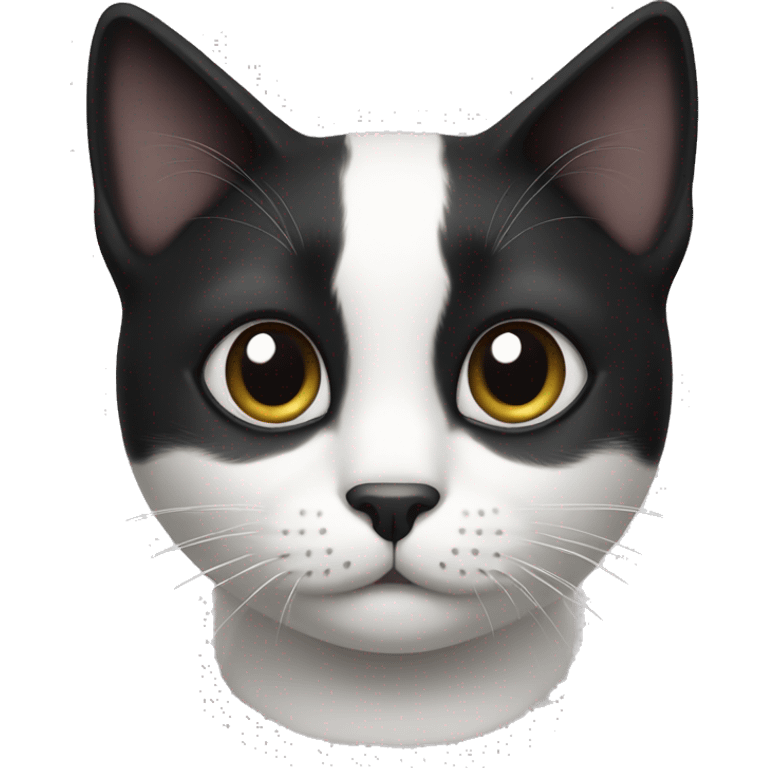 black and white cat emoji