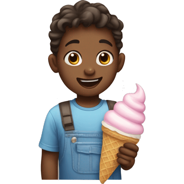 Kid getting ice cream emoji