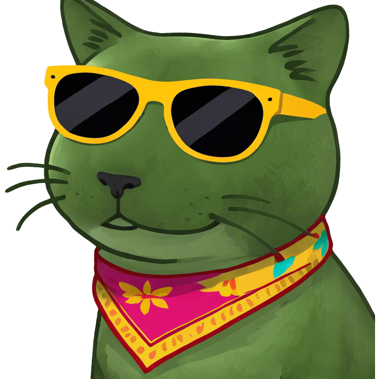 Cat with sunglasses emoji